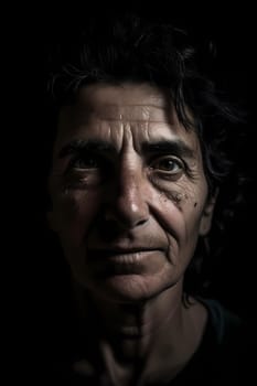 A sophisticated Middle Eastern woman of 35 years old is shopping for spices and fabrics in a vibrant traditional market. (generative AI)