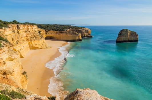 Coastal cliffs of Algarve, Lagoa, Portugal