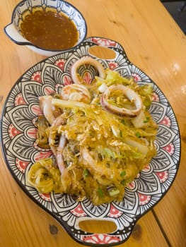 Breakfast street food in Thailand, stock photo