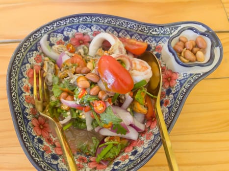 Breakfast street food in Thailand, stock photo