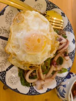 Breakfast street food in Thailand, stock photo