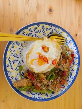 Breakfast street food in Thailand, stock photo