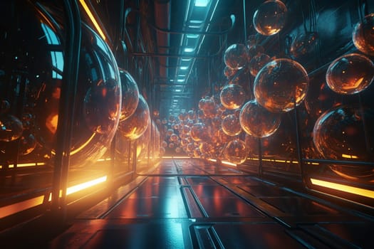 The intersection of science and business is on full display in the futuristic offices of a bioengineering company. Here, researchers and executives work together to push the boundaries of medical science, developing new treatments and therapies that will shape the future of healthcare worldwide. (generative AI)