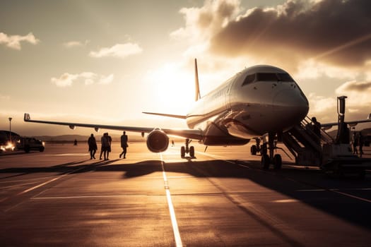 Take to the skies with this stunning photo scene of planes taking off and landing at a bustling airport. With fast-paced action and a busy and chaotic atmosphere, this photo scene captures the excitement and energy of air travel. With dramatic lighting and vibrant colors, this scene is perfect for anyone with a love of adventure. (generative AI)