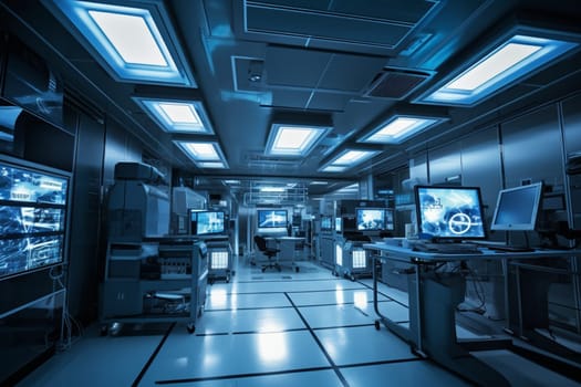 In the world of science, innovation and discovery are the driving forces behind progress. This cutting-edge research laboratory is home to the latest scientific equipment and leading scientists who are pushing the boundaries of knowledge in a wide range of fields. From genetics to materials science, the research taking place in this lab is at the forefront of human understanding. (generative AI)