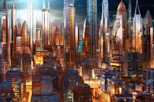 Enter a world of monumental corporate power, where sky-high profits and boundless ambition create a vertical cityscape of towering corporate headquarters. From sleek, modern designs to awe-inspiring organic structures, these mega-corporations represent the pinnacle of business success, influencing every aspect of society and shaping the course of the future. (generative AI)