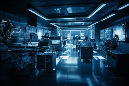 In the world of science, innovation and discovery are the driving forces behind progress. This cutting-edge research laboratory is home to the latest scientific equipment and leading scientists who are pushing the boundaries of knowledge in a wide range of fields. From genetics to materials science, the research taking place in this lab is at the forefront of human understanding. (generative AI)