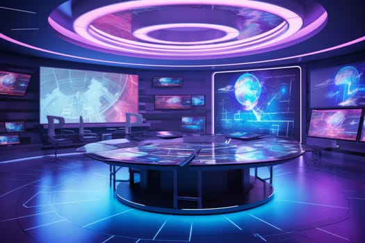 The meeting room of the future is a marvel of technology, with interactive screens and virtual reality technology that allow for seamless collaboration across the globe. With a sleek and modern design, it is an environment conducive to creativity and innovative thinking. (generative AI)