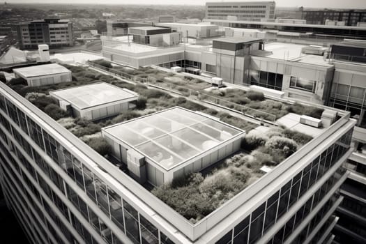 The sleek and modern office building boasts floor-to-ceiling windows, a rooftop garden, and state-of-the-art technology. It's a space where innovation thrives and collaboration is encouraged. The future of business is here. (generative AI)