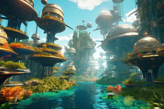 This futuristic undersea city is a marvel of technology and architecture, with towering buildings and advanced transportation systems. The photorealistic detail and sharp focus make it seem almost real, while the colorful lights and panoramic view capture the drama and majesty of this awe-inspiring environment. (generative AI)