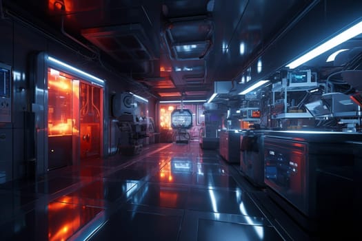 Behold, the cutting-edge of scientific research and innovation. The hushed laboratories and sterile facilities host a proliferation of sophisticated equipment and cutting-edge technology, all aimed at unlocking the mysteries of the universe. This photograph captures the intensity and precision of these unfathomable research spaces. (generative AI)