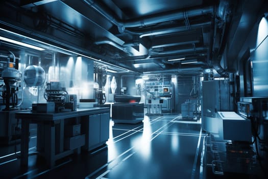 Behold, the cutting-edge of scientific research and innovation. The hushed laboratories and sterile facilities host a proliferation of sophisticated equipment and cutting-edge technology, all aimed at unlocking the mysteries of the universe. This photograph captures the intensity and precision of these unfathomable research spaces. (generative AI)