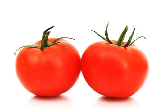 tomato pile slice isolated on white