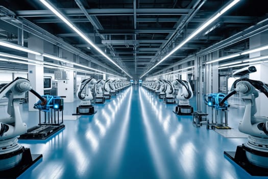 The modern automotive factory is a symphony of automation, with robotic arms and conveyor belts working in perfect harmony to assemble the latest vehicles. The precision and efficiency of this process is a testament to the power of technology. (generative AI)