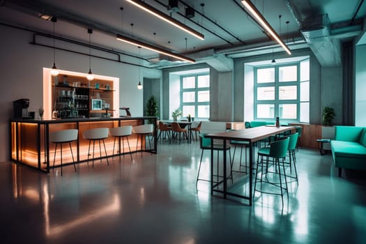 The co-working space is a place where entrepreneurs and freelancers can thrive, sharing ideas and creating innovations together. The vibe is energetic and the atmosphere is always buzzing with creativity. (generative AI)