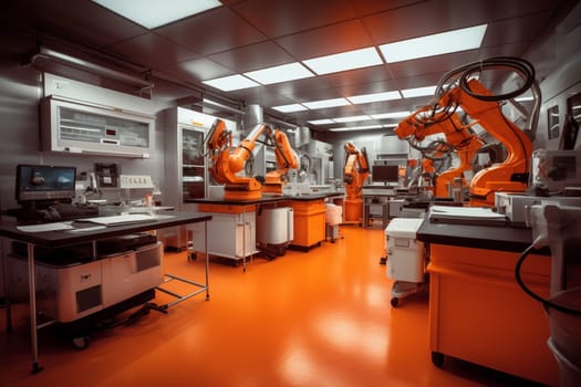 The field of robotics represents the cutting edge of innovation and programming, and this research lab is at the forefront of that field. Engineers and technicians work tirelessly to create intelligent machines that can make our lives easier and more efficient, and visitors leave in awe of the sheer brilliance of these creations. (generative AI)