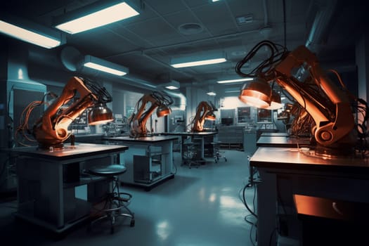 The field of robotics represents the cutting edge of innovation and programming, and this research lab is at the forefront of that field. Engineers and technicians work tirelessly to create intelligent machines that can make our lives easier and more efficient, and visitors leave in awe of the sheer brilliance of these creations. (generative AI)