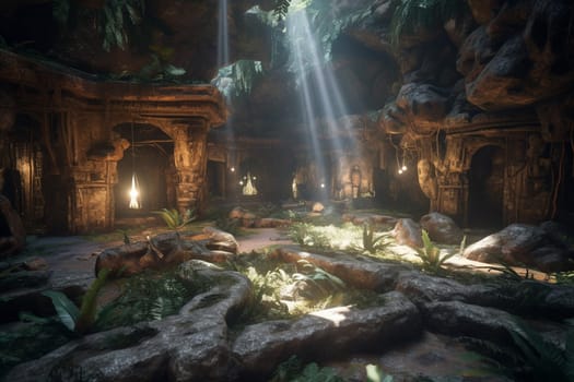 In a remote part of the world, a team of dedicated archeologists make an incredible discovery: a lost city filled with treasures beyond their wildest dreams. The environment is steeped in history and mystery, with every detail and artifact holding clues to the past. The team is determined to uncover the secrets of the city, no matter the cost. (generative AI)