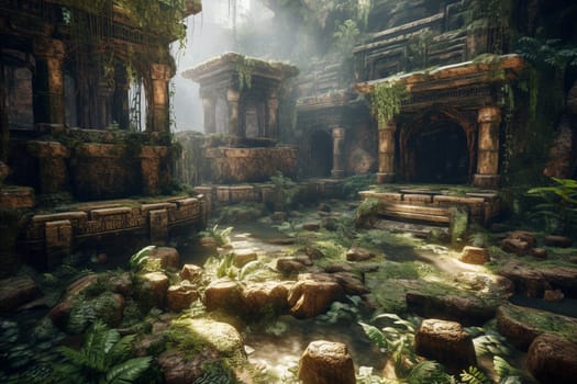 In a remote part of the world, a team of dedicated archeologists make an incredible discovery: a lost city filled with treasures beyond their wildest dreams. The environment is steeped in history and mystery, with every detail and artifact holding clues to the past. The team is determined to uncover the secrets of the city, no matter the cost. (generative AI)