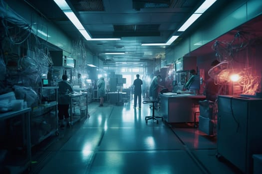 The team of researchers works tirelessly in the laboratory, as they push the boundaries of medical science. With a sense of purpose and a passion for discovery, they strive to bring hope to millions of people around the world. (generative AI)