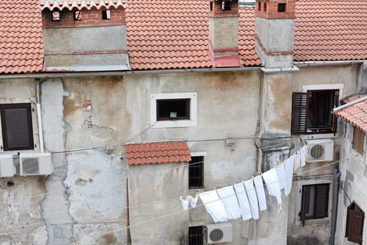 old ailing house in the old town of Pula in Croatia