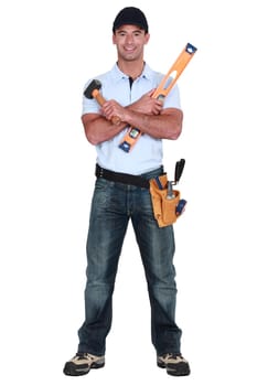 Craftsman with spirit-level