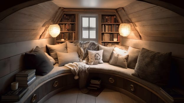 Cozy Reading Nook, generative AI - AI generated