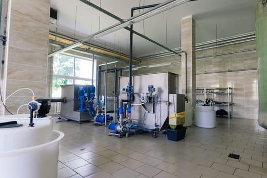 Boiler station and boiler room. Engine room, technical equipment