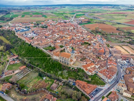 Panoramic aerial view of Lerma Burgos province Spain