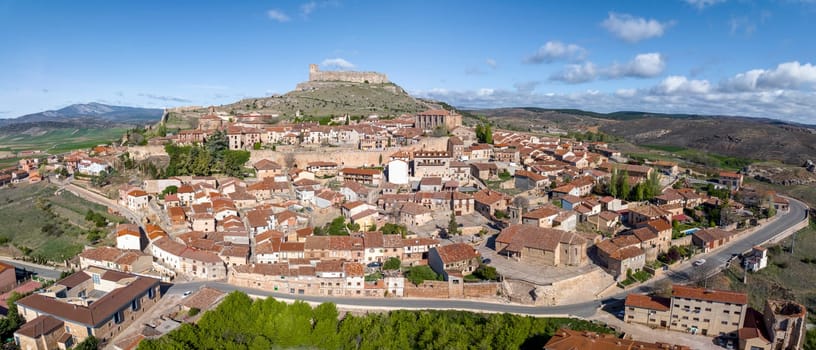 Panoramic view of the city of Atienza, a Spanish town in the province of Guadalajara. It has the title of town and enjoyed considerable importance during the Middle Ages