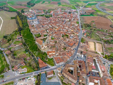 Panoramic aerial view of Lerma Burgos province Spain