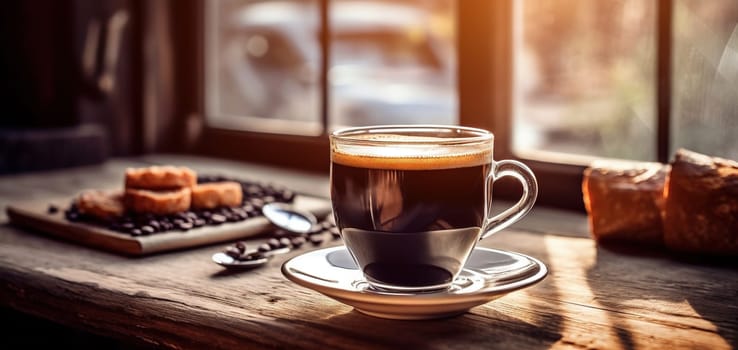 coffee cup in the morning light - generative AI - AI generated