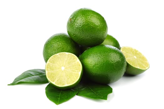 limes pile isolated on white