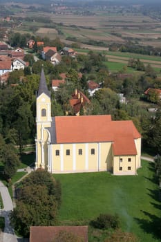 The parish church of Wounded Jesus in Gradec, Croatia