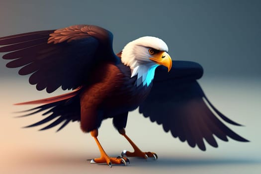 Bald Eagle Bird - 3D Rendered Illustration.