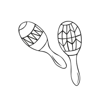 Mexican maracas icon, music and instrument, sound sign vector graphics on a white background