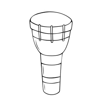 Darbuka percussion instrument of the Middle East vector illustration.