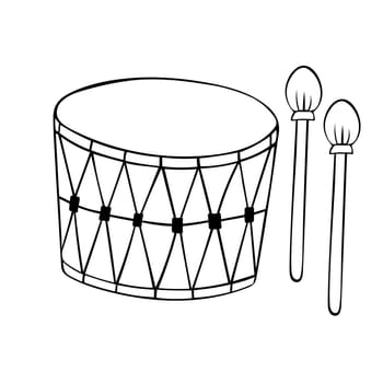 Swiss drum, Percussion musical instrument Vector illustration.