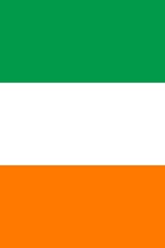 Ireland flag. Official state symbol of country. Official RGB colurs.