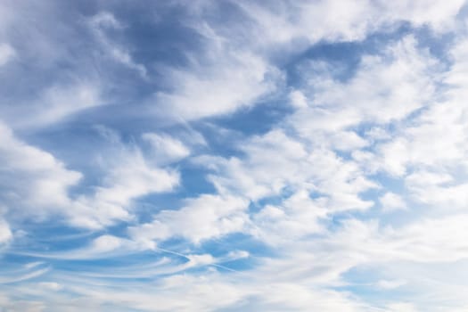 Blue sky background with white clouds