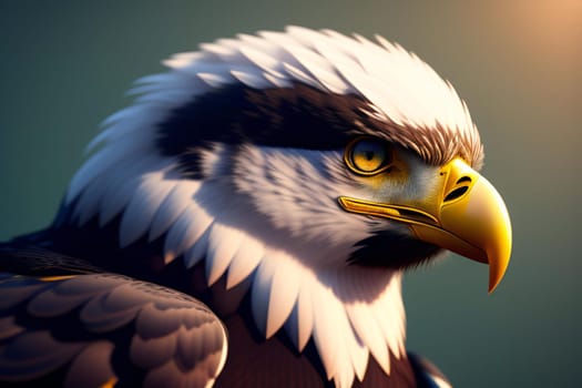 Bald Eagle Bird - 3D Rendered Illustration.