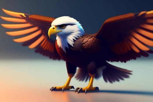 Bald Eagle Bird - 3D Rendered Illustration.