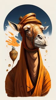 Vector illustration of a camel