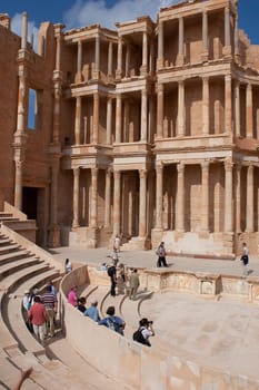 Archaeological Site of Sabratha, Libya - 10/31/2006:  The Theatre of the ancient Phoenician city of Sabratha