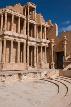 Archaeological Site of Sabratha, Libya - 10/31/2006:  The Theatre of the ancient Phoenician city of Sabratha