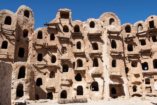Qasr in Kabaw, Libya, Africa. Ancient Fortified Berber Granary