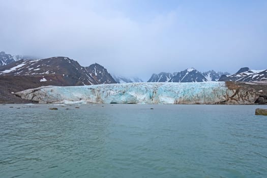 Approaching a High Arctic Tidal Glacier at Seligerbreen in the Svalbard Islands