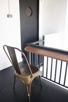 Loft modern black room interior, stock photo