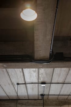 Loft modern black room interior, stock photo