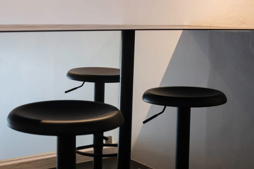 Loft modern black room interior, stock photo